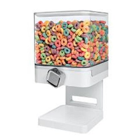 Honey-Can-Do HoneyCanDo KCH-06127 Compact Dry Food Dispenser; Single Control; Black & Chrome KCH-06127